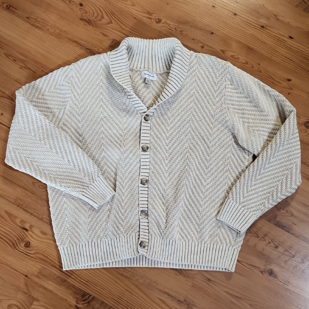 Men's Button Up Collared Sweater